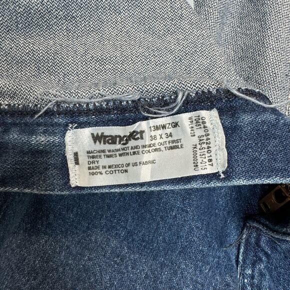 WRANGLER Men's Original Fit Cowboy Cut Jeans Size‎ W38 L 34 Blue Denim #13MWZGK - Picture 6 of 7